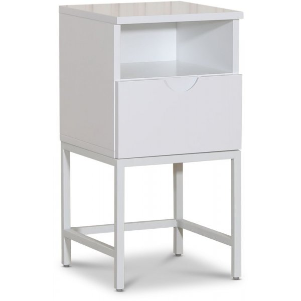 Lennox vitt sngbord med lda