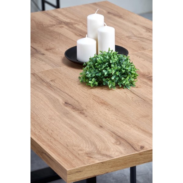 Table à manger Kasady 135-185 cm - Chêne Wotan/noir Table à manger Kasady 135-185 cm - Chêne Wotan/noir