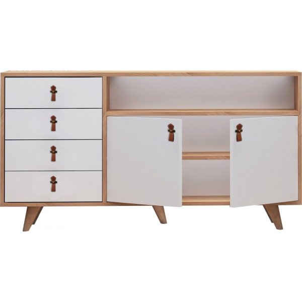 Buffet Musso avec tiroirs - Chne/blanc