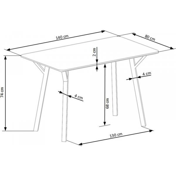 Table à manger Valarauk 140 cm - Gris clair/noir Table à manger Valarauk 140 cm - Gris clair/noir