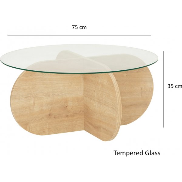 Table basse Bubble Ø75 cm - Chêne saphir Table basse Bubble Ø75 cm - Chêne saphir
