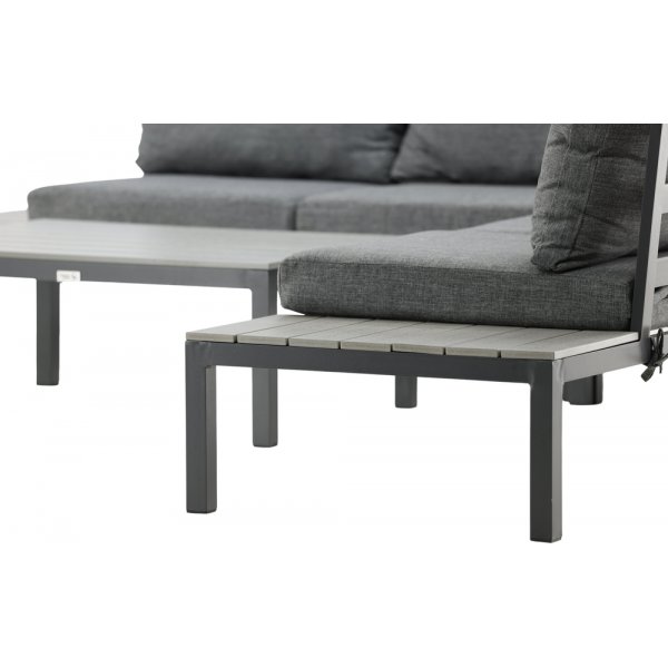 Groupe de canapés d'angle Odense - Noir/Gris Groupe de canapés d'angle Odense - Noir/Gris