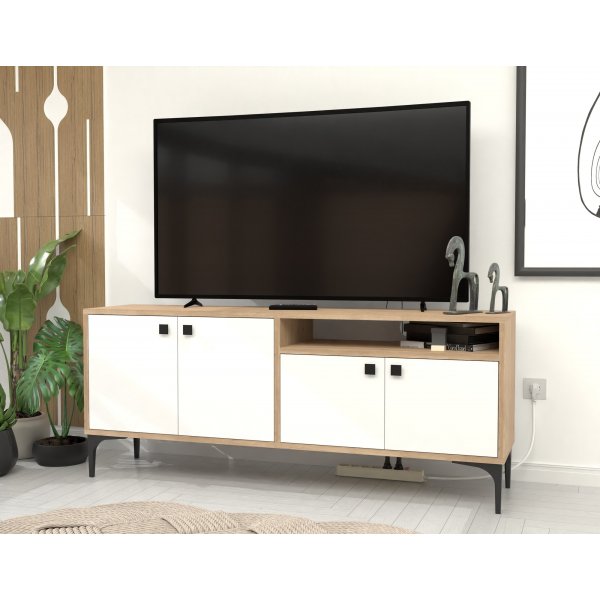 Artemis TV-meubel - Wit/eiken Artemis TV-meubel - Wit/eiken