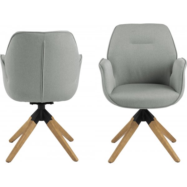 Chaise structure Aura - Gris clair/chne