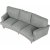 Howard Watford Deluxe Canap incurv 4 places - Gris + Kit d\\\'entretien des meubles pour textiles