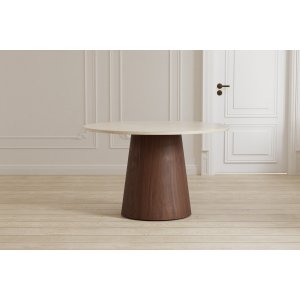 Matbord Lanzo �120 cm - mocca / travertinlook