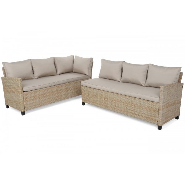 Lagos Hrnsoffa med bord i konstrotting - Natur