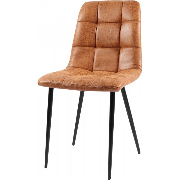 Eksj stol i Cognac microfiber