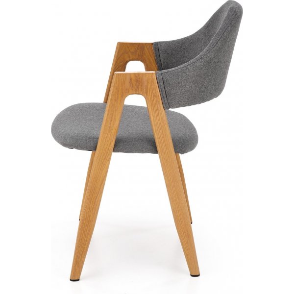 Chaise de salle  manger Kamilla - Gris + Pieds de meubles