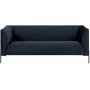 Anna 3-sits soffa i sammet - Mrkbl