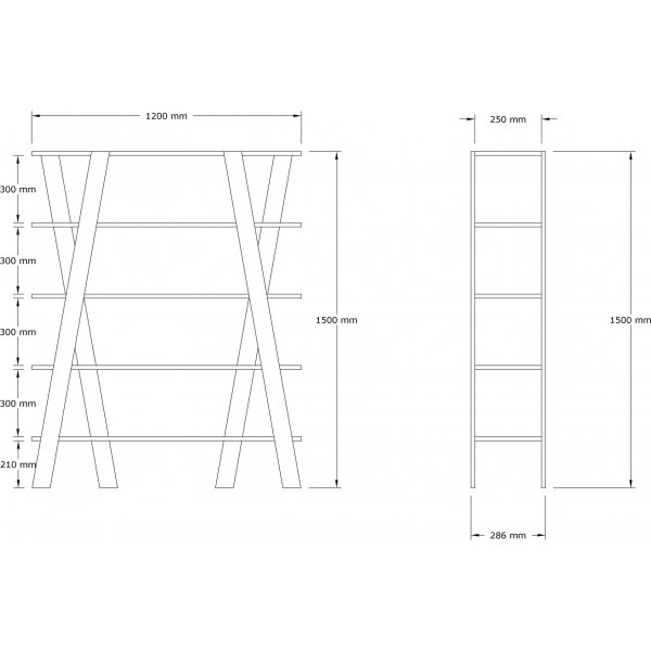 Bibliothèque Conde - Noyer Bibliothèque Conde - Noyer