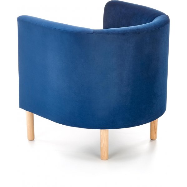 Fauteuil Seal - Velours bleu
