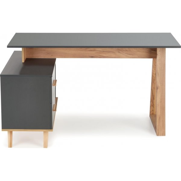 Bureau Sergio 134-210 x 60-90 cm - Anthracite/chêne wotan Bureau Sergio 134-210 x 60-90 cm - Anthracite/chêne wotan