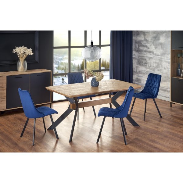 Table  manger Bermuda 160-220 cm - Chne/noir