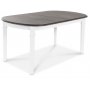 Ramns ovalt matbord 160-200 cm - Vit/brunoljad ek