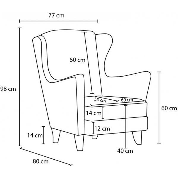 Fauteuil Lola - Anthracite Fauteuil Lola - Anthracite