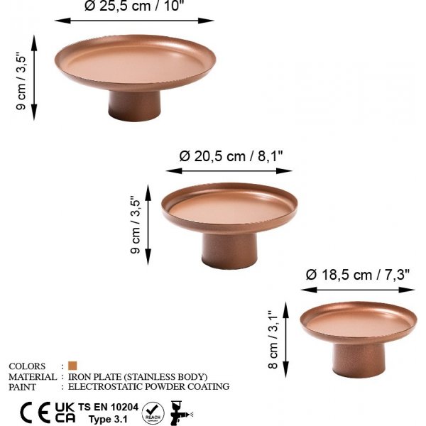 Plat dcoratif Nisiros - Cuivre