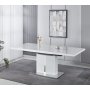 Rartliff matbord 160-200 cm förlängningsbart - Vit / Metall Rartliff matbord 160-200 cm förlängningsbart - Vit / Metall