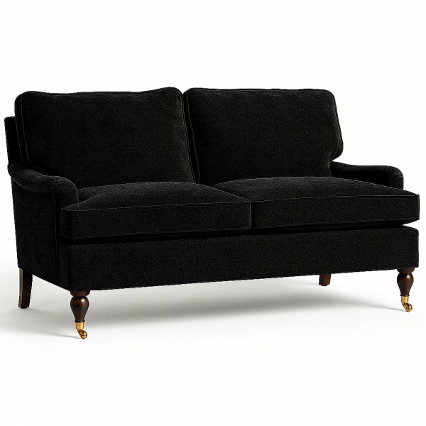 Howard Classic 3-sits soffa - Svart sammet Howard Classic 3-sits soffa - Svart sammet