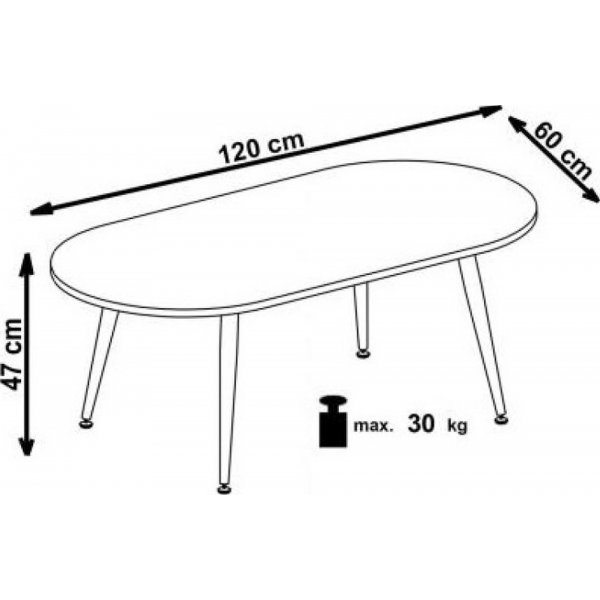 Table basse Noel 120x 60 cm - Noir/or Table basse Noel 120x 60 cm - Noir/or