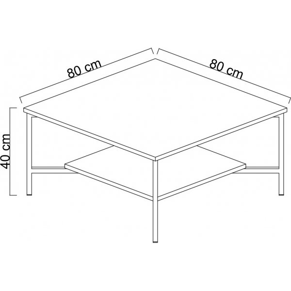 Erki soffbord 80 x 80 cm - Antracit/svart Erki soffbord 80 x 80 cm - Antracit/svart
