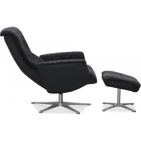 Paris ftlj med pall - Mrkgr frskinn