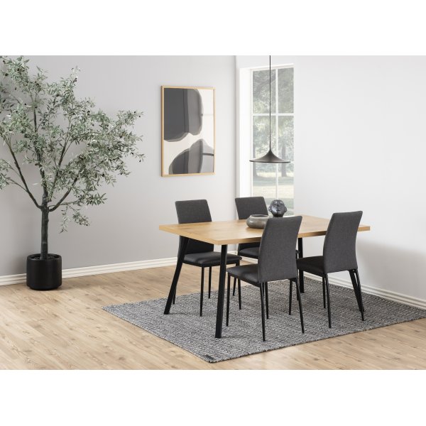 Chaise de salle à manger Demina - Gris foncé Chaise de salle à manger Demina - Gris foncé