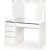 Facada - vitt sminkbord XL 120 x 55 cm + Möbeltassar Facada - vitt sminkbord XL 120 x 55 cm + Möbeltassar