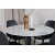 Kvarnbacken matbord 106 cm - Ljus marmor/svart