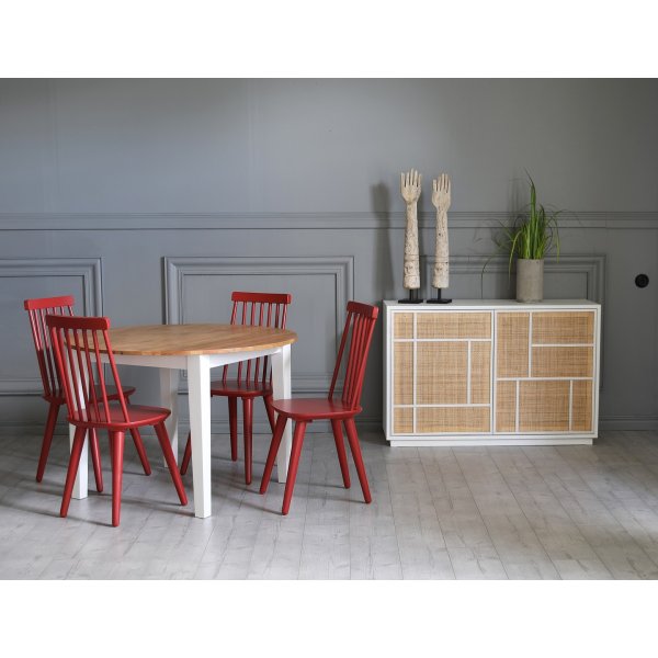 Chaise à chevilles rouge RAL3003 + Détachant pour meubles Chaise à chevilles rouge RAL3003 + Détachant pour meubles