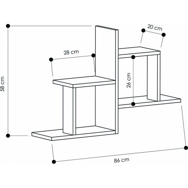 Olly vägghylla - Vit Olly vägghylla - Vit