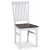 groupe alimentaire Skagen; table  manger 160/210x90 cm - Chne huil blanc/brun avec 6 chaises Skagen avec assise marron