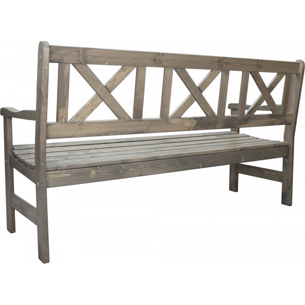 Bollns tuinbank 3-zits - Grijs + Vlekverwijderaar voor meubels