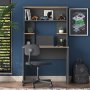 Hanna skrivbord 11, 90 x 45 cm - Valnt/antracit