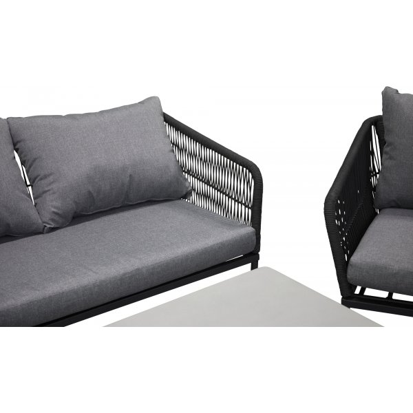 Groupe de salon Lindos - Noir Groupe de salon Lindos - Noir