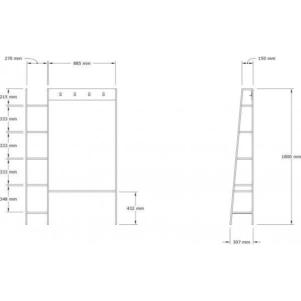 Meuble d\\\'entrée Marken - Chêne saphir Meuble d\\\'entrée Marken - Chêne saphir
