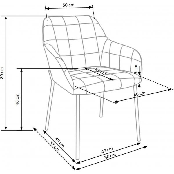 Fauteuil Zackery - Bleu