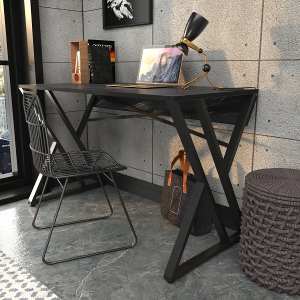 Bureau Gyza 120 x 60 cm - Noir
