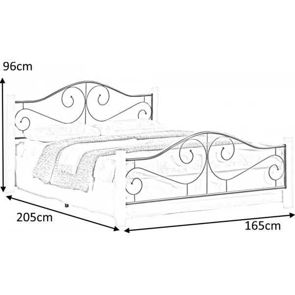 Litzy bedframe 160x200 cm - Wit