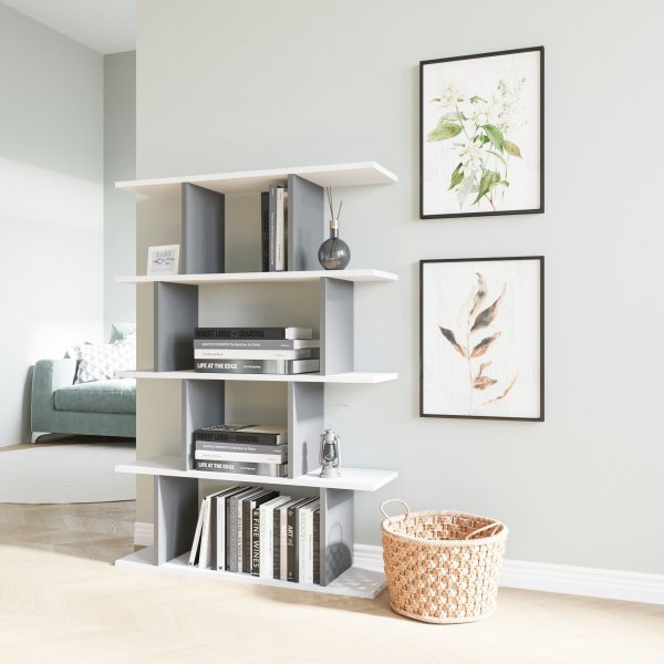 Bibliothque Harmon - Blanc/anthracite