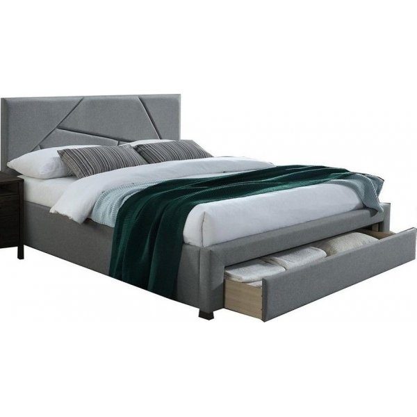 Mica bed met opberger - Grijs (Stof)