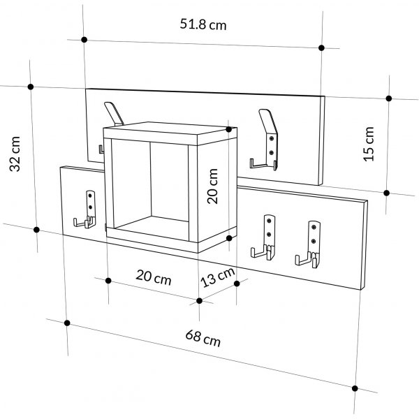 Cintre Lumina - Marron fonc/moca clair