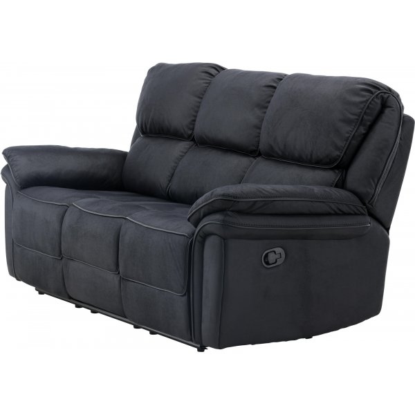 Canap inclinable 3 places Saranda - Noir