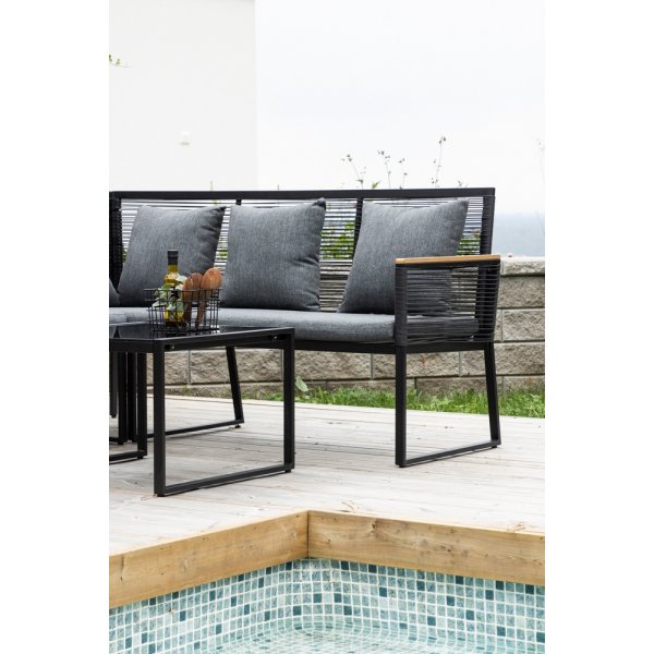 Dallas soffgrupp - Svart/grå Dallas soffgrupp - Svart/grå