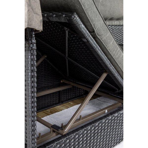 Nopy solsäng - Svart/Grå Nopy solsäng - Svart/Grå