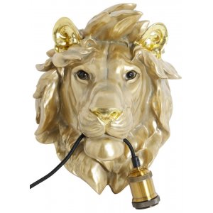 Lejon Vägglampa - Guld - Vägglampor
