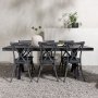 Garcia utematgrupp med 6 st Peking stolar - Svart/Mrkgr