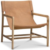 Porto vilofåtölj - Konjak / Teak Porto vilofåtölj - Konjak / Teak
