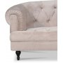 Chesterfield Oxford 3-sits soffa - Beige sammet