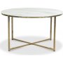 Palasso soffbord 80 cm diameter - Mssing / Ljus marmorering